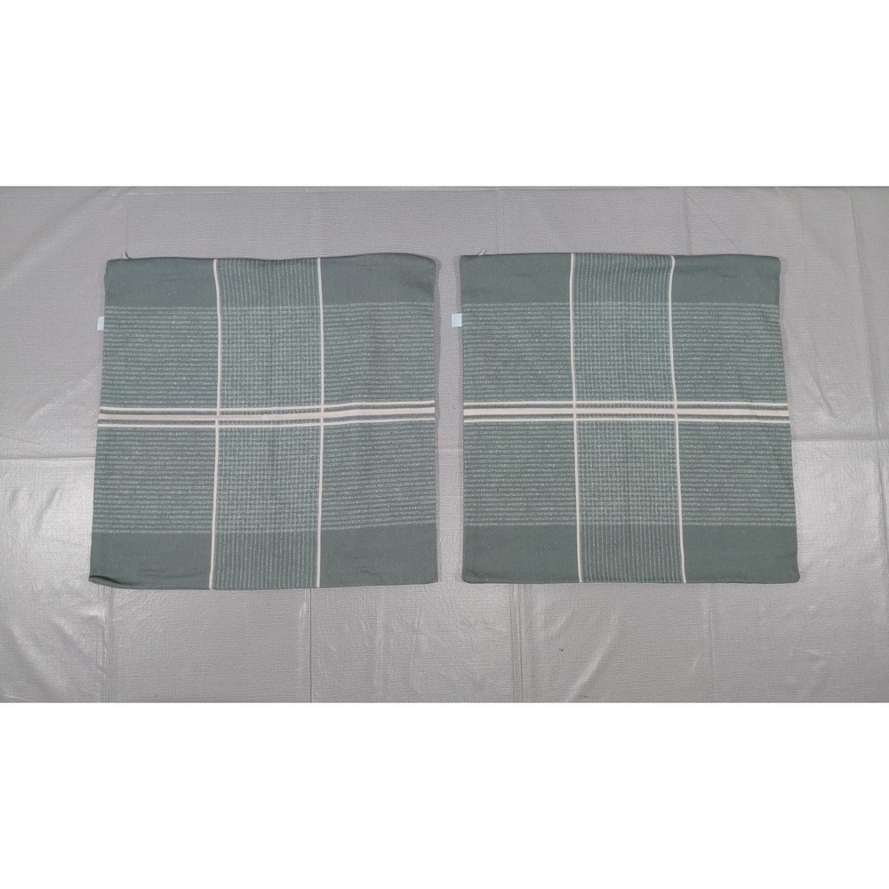 Beddys Square Pillow Covers Set Of‎ 2 17" x 17" Striped Green
